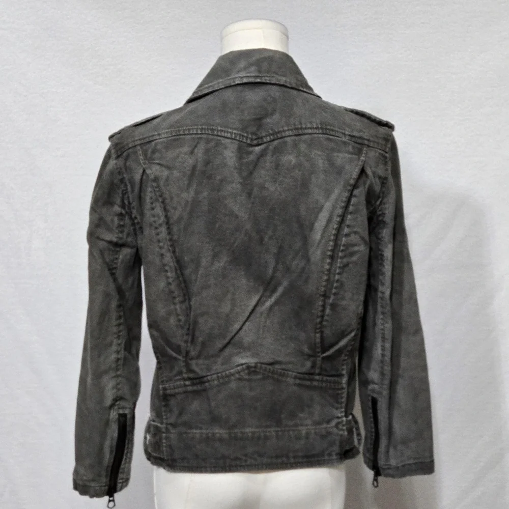 Denim & Supply‎ Ralph Lauren Jacket Womens Medium Moto Biker Belted Zip